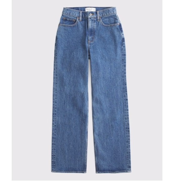 Abercrombie & Fitch Denim - Abercrombie & Fitch The 90s Relaxed Jean High Rise Blue Denim 28 6 Curve Love